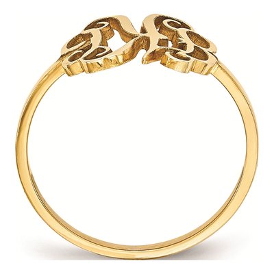 Gold-Plated Sterling Silver Personalized Monogram Ring – view 2