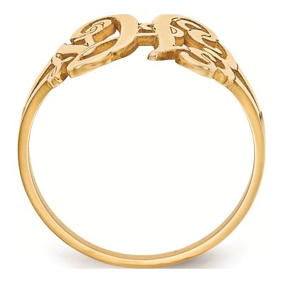 Gold-Plated Sterling Silver Personalized Monogram Ring – view 2
