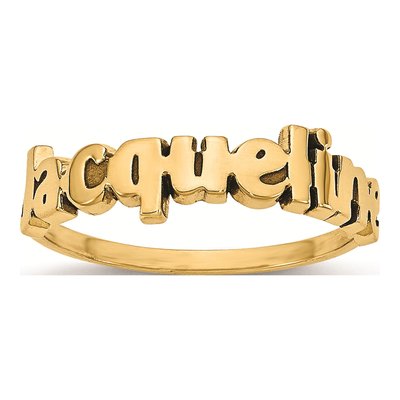 Gold-Plated Sterling Silver Name Ring – view 3