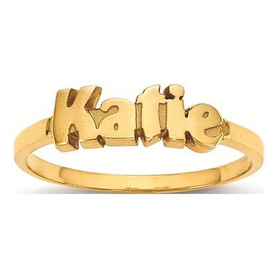 Gold-Plated Sterling Silver Name Ring