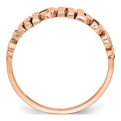 14K Rose Gold Personalized Name Plate Ring – view 4