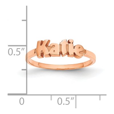 14K Rose Gold Personalized Name Plate Ring – view 5