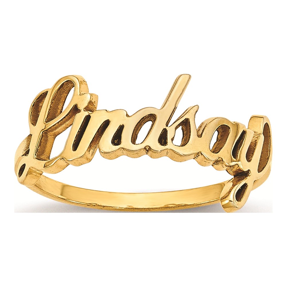 Gold-Plated Sterling Silver Personalized Ring