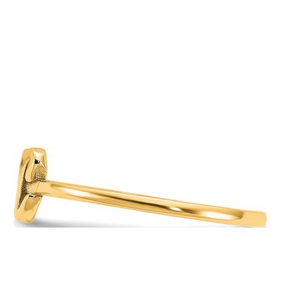 Gold-Plated Sterling Silver Double Initial Script or Block Font Ring – view 8