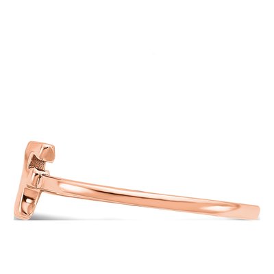 14K Rose Gold Personalized Double Initial Ring – view 3