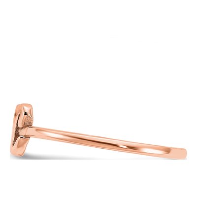 14K Rose Gold Personalized Double Initial Ring – view 8