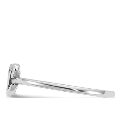 Sterling Silver Double Initial Script or Block Font Ring – view 8
