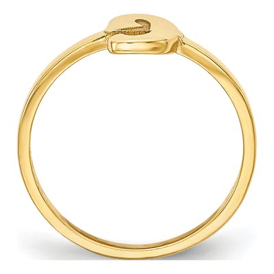 Gold-Plated Sterling Silver Initial Script or Block Font Ring – view 2