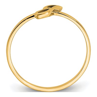 Gold-Plated Sterling Silver Initial Script or Block Font Ring – view 4
