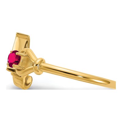Gold-Plated Sterling Silver Birthstone Letter A Ring – view 3