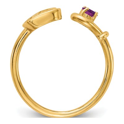 Gold-Plated Sterling Silver Initial B Ring – view 2
