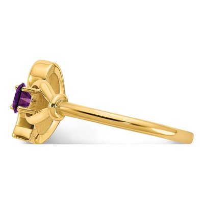 Gold-Plated Sterling Silver Birthstone Letter G Ring – view 3