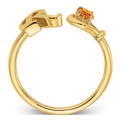 Gold-Plated Sterling Silver Letter R Ring – view 2