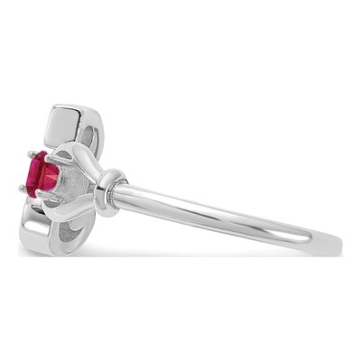 Sterling Silver Birthstone Letter S Ring – view 4