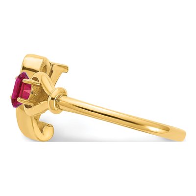 14K Yellow Gold Letter S Ring – view 3