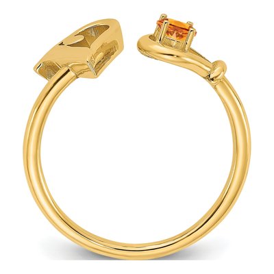 Gold-Plated Sterling Silver Letter V Ring – view 2