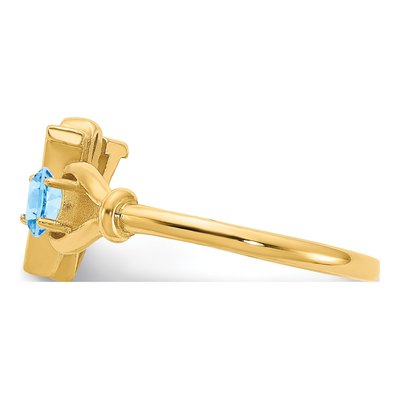 Gold-Plated Sterling Silver Letter W Ring – view 3