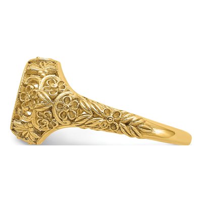 Gold-Plated Sterling Silver Personalized Filigree Monogram Ring – view 3