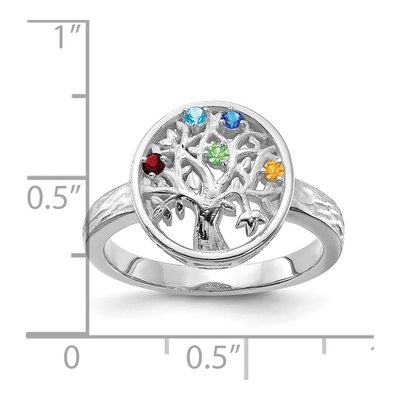 Sterling Silver Personalized Tree Family Ring – view 7