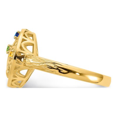 14K Yellow Gold Tree Family Ring – view 3