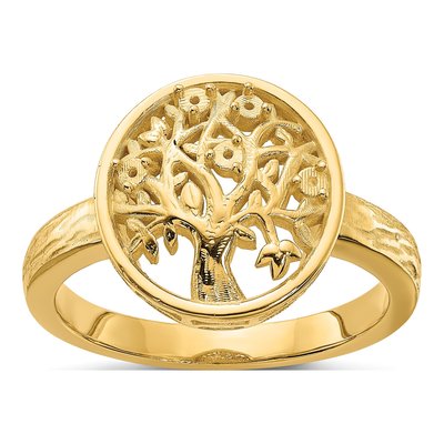14K Yellow Gold Tree Family Ring – view 5