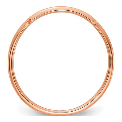14K Rose Gold Personalized Name Bar Heart Ring – view 2