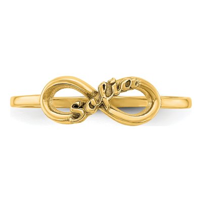 Gold-Plated Sterling Silver Personalized Infinity Ring – view 4