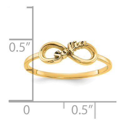 Gold-Plated Sterling Silver Personalized Infinity Ring – view 5