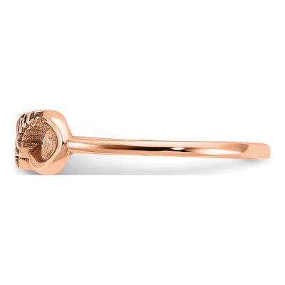 14K Rose Gold Personalized Infinity Name Ring – view 3