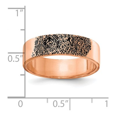 14K Rose Gold Enameled Fingerprint Ring – view 2