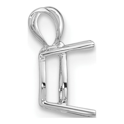 14K White Gold Pear Pendant Mounting – view 2