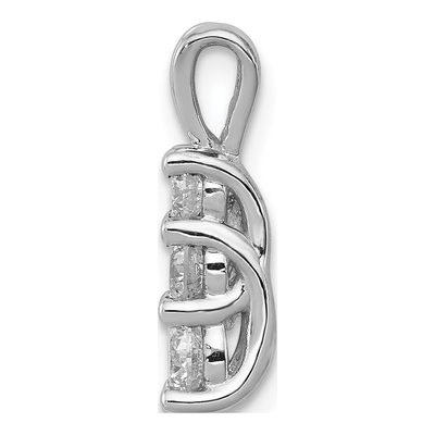 14K White Gold 1/2 ct tw Lab-Grown Diamond Three Pendant – view 3