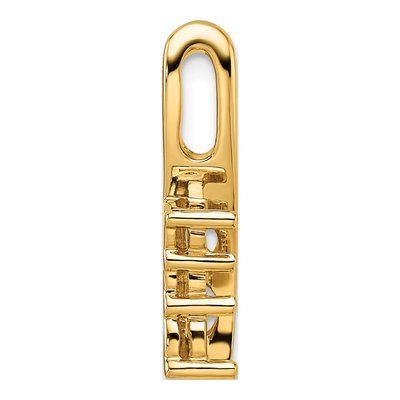 14K Yellow Gold Small Three Curved Bar Pendant Mounting – view 3