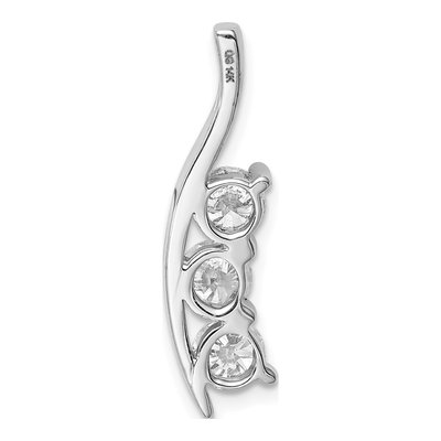 14K White Gold 1.5 ct tw Diamond 3-Stone Slide Pendant – view 4