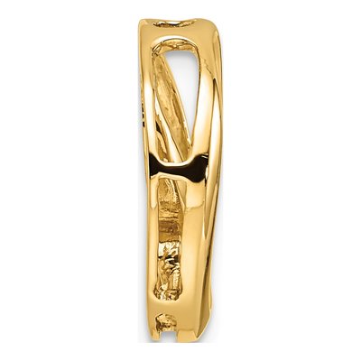 14K Yellow Gold Circle Slide Pendant Mounting – view 3