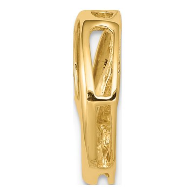 14K Yellow Gold 3/8 ct tw Lab-Grown Diamond Circle Slide Pendant – view 2