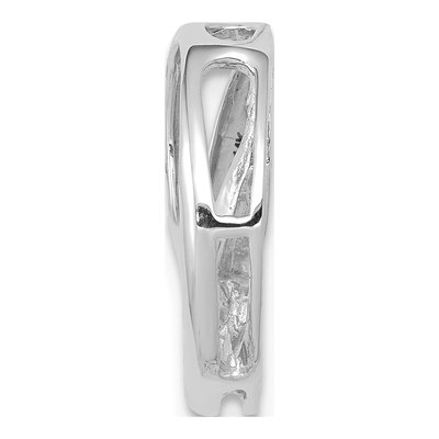 14K White Gold 3/8 ct tw Lab-Grown Diamond Circle Slide Pendant – view 2