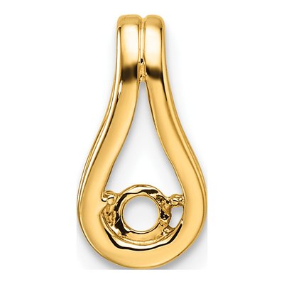 14K Yellow Gold Teardrop Slide Pendant Mounting