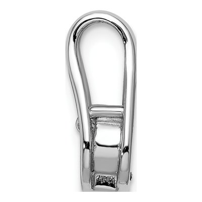 14K White Gold 0.43 ct tw Diamond Teardrop Omega Slide Pendant – view 3