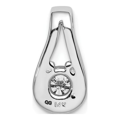 14K White Gold 0.43 ct tw Diamond Teardrop Omega Slide Pendant – view 5