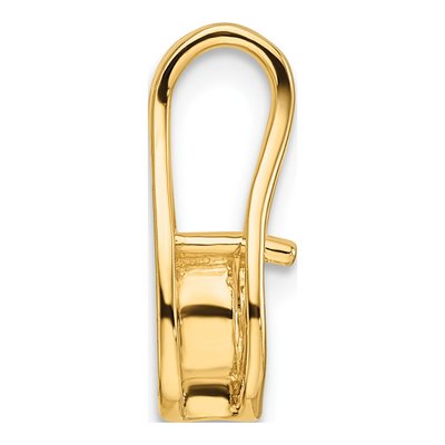 14K Yellow Gold Teardrop Slide for Pendant Mounting – view 3