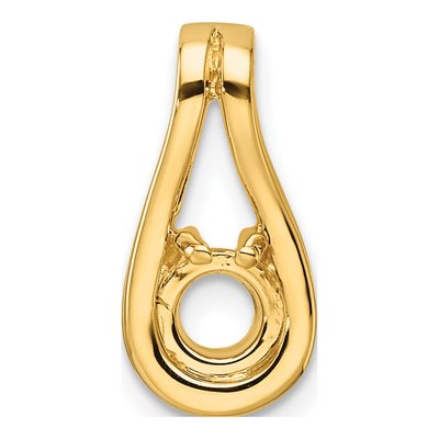14K Yellow Gold Teardrop Slide for Pendant Mounting