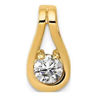 14K Yellow Gold 0.43 ct tw Diamond Teardrop Slide Pendant
