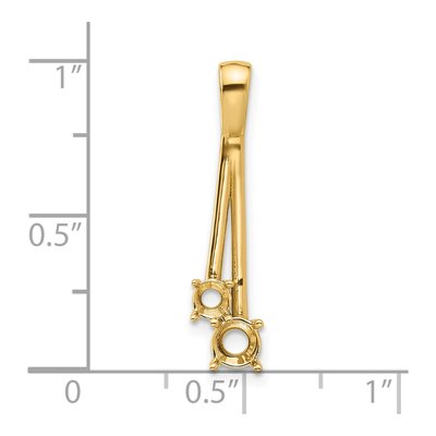 14K Yellow Gold Two-Stone Pendant – view 3