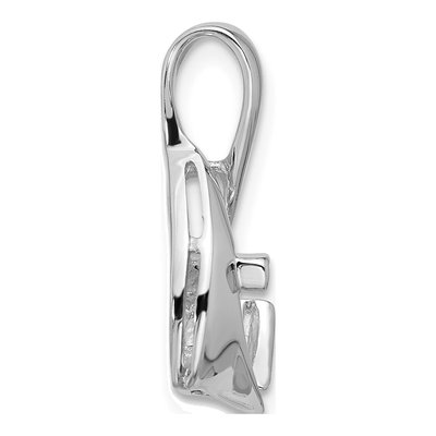 14K White Gold Trillion Pendant Mounting – view 3