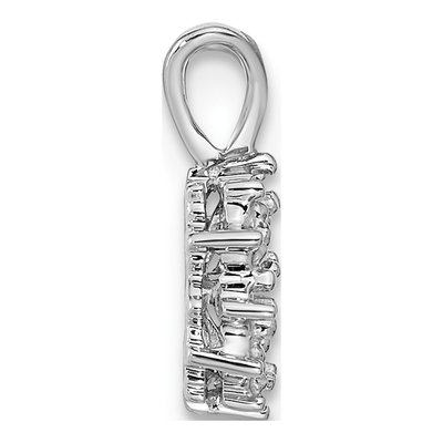 14K White Gold Pearl Diamond Pendant Mounting – view 2