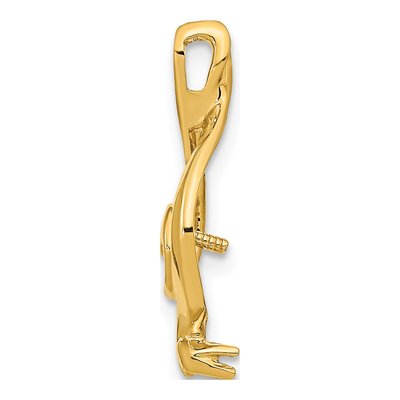 14K Yellow Gold Pearl Diamond Slide Pendant Mounting – view 2