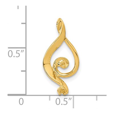 14K Yellow Gold Pearl Diamond Slide Pendant Mounting – view 3