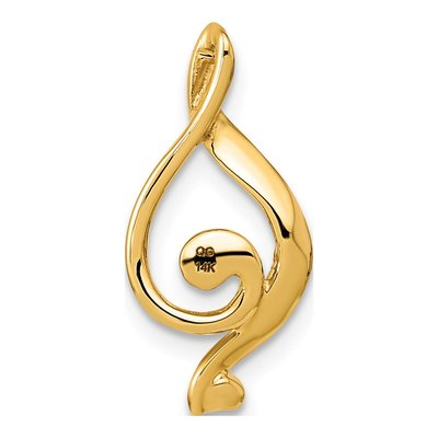 14K Yellow Gold Pearl Diamond Slide Pendant Mounting – view 4