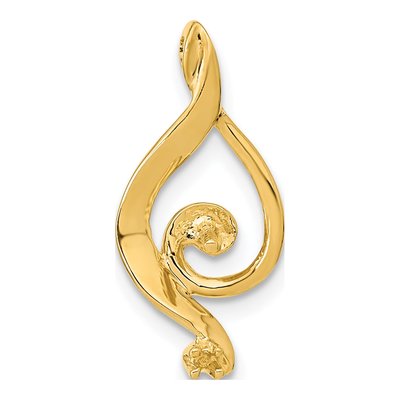14K Yellow Gold Pearl Diamond Slide Pendant Mounting